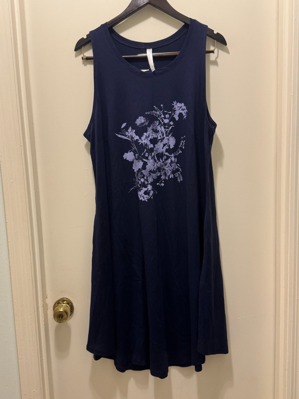 SLEEP by Cacique Navy Tank Sleep Dress with Lavender Bloom